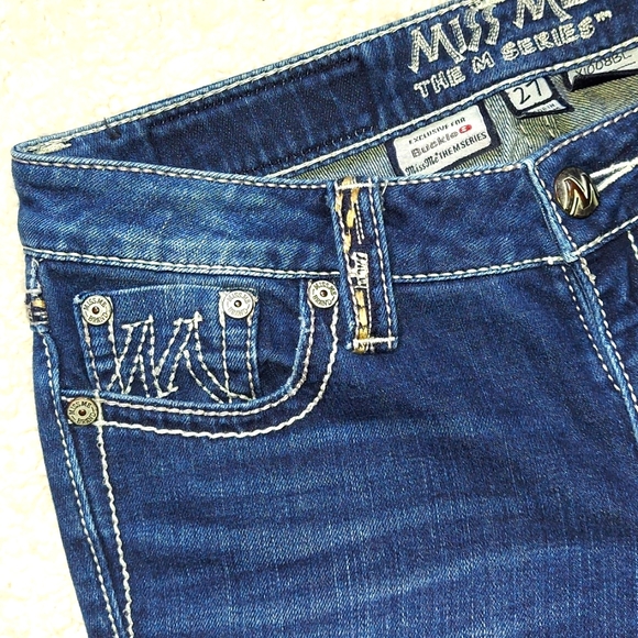Miss Me M Series Buckle Exclusive Distressed Bootcut Jeans - Picture 5 of 12